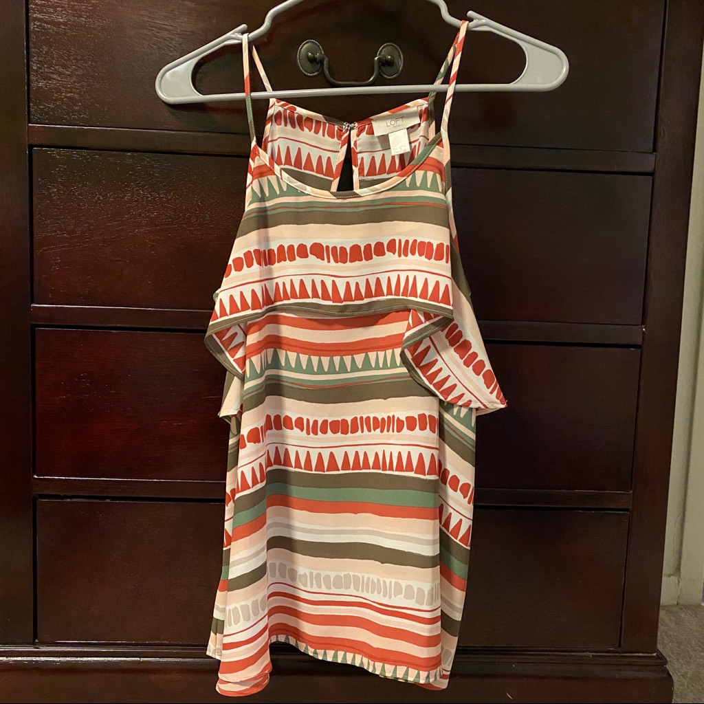 Loft Patterned Cami Flowy & Unique!